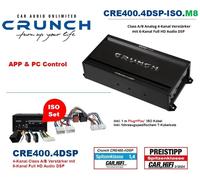 Amplificateur DSP Crunch CRE400.4DSP-ISO.M8 4 canaux avec câble adaptateur...