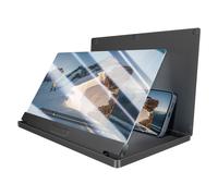 Amplificateur Ecran 12 pouces pour Smartphone avec Lentille HD Noir