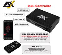 Amplificateur ESX SE800.6DSP 6 canaux avec DSP 8 canaux avec télécommande RC-...