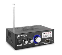 Fenton AV360BT Amplificateur 2X 40 Watts - FM/USB/SD/MP3, Connexion sans Fil Bluetooth, Entrée Ligne RCA, Réglages Graves/Aigus, Télécommande Incluse, Idéal pour Une Utilisation HiFi
