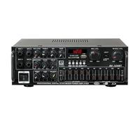 Amplificateur Hi-Fi audio professionnel Bluetooth 2 canaux USB/SD contrôle du volume noir