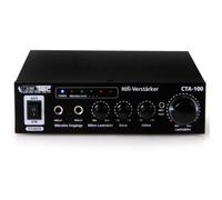Amplificateur Hi-Fi Compact Cinch In Stéréo CTA-100 - Noir - 100W - Design Classique