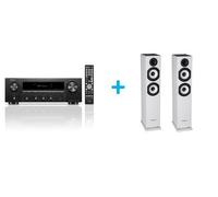 Amplificateur Hi-Fi Denon DRA-900H Noir + une paire d’enceintes colonne Cabasse Jersey MT32/2 Edition spéciale Blanc mat