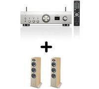 Amplificateur Hi-Fi Denon PMA-900HNE Argent + une paire d'enceintes bibliothèque Focal Theva N3 Bois clair