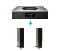 Amplificateur Hi-Fi Technics SA-C600EG-S Argent + une paire d'enceintes colonne Klipsch Series RF-82 MKII Noir