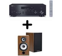 Amplificateur Hi-Fi Yamaha R-N600A Noir + une paire d'enceintes bibliothèque Cabasse Antigua MT32/2 Edition spéciale Noyer Noir G