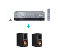 Amplificateur Hi-Fi Yamaha R-N800A Argent + une paire d'enceintes Klipsch RP-600M Ebony