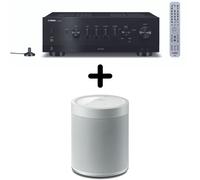Amplificateur Hi-Fi Yamaha R-N800A Noir + une enceinte multiroom Yamaha MusicCast 20 WX-021 Blanc