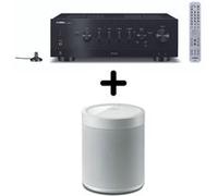 Amplificateur Hi-Fi Yamaha R-N800A Noir + une enceinte multiroom Yamaha MusicCast 20 WX-021 Blanc Noir E