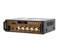 Amplificateur HIFI Bluetooth 5.0 Stéréo Double Canal 60W USB SD Sans Fil Audio Puissant Maison Soirée Marron