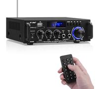 Amplificateur HiFi BT-298A+ Bluetooth5.0 Mini Amplificateur Audio Stéréo Récepteur 2 Canaux 40W x 2 Amplificateur Bluetooth de Puissance Numérique avec FM, Carte SD/USB pour Maison/Voiture