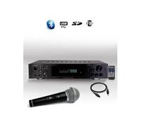 AMPLIFICATEUR HIFI & KARAOKE LTC ATM8000BT 5.2 / 4 x75W + 3 x20W Tuner FM Bluetooth USB + Câble Optique + MICRO