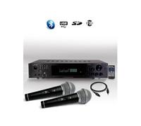 AMPLIFICATEUR HIFI & KARAOKE LTC ATM8000BT 5.2 / 4 x75W + 3 x20W Tuner FM Bluetooth USB + Câble Optique + MICROS