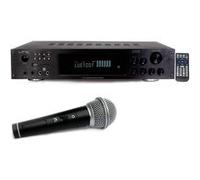 amplificateur hifi & karaoke ltc atm8000bt 5.2 / 4 x75w + 3 x20w tuner fm bluetooth usb + câble optique + micro