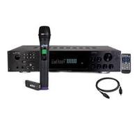 AMPLIFICATEUR HIFI & KARAOKE LTC ATM8000BT Tuner FM Bluetooth USB + Câble Optique + MICRO UHF sans fil G