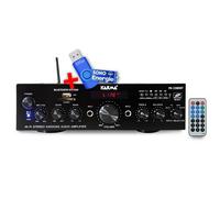 Amplificateur HIFI stéréo 2x 50W avec écran LCD - USB MP3 SD Bluetooth RADIO FM - 2 entrées MICROS - KARMA PA 2380BT+Clé USB 32G