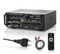 Amplificateur HiFi Stéréo Bluetooth 600W Ampli Bluetooth avec Télécommande | 2 Canaux avec Égaliseur 5 Bandes, Récepteur Audio HiFi, FM USB SD AUX, Amplificateur Audio Karaoké pour Home Studio,AC/DC 12V