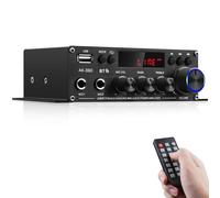 Amplificateur Hifi Stéréo Pour Enceintes De Maison, Ak-390 Bluetooth5.0 Mini Amplificateur Audio 2.0 Canaux Rms 40W X 2 Amplificateur Audio Avec Adaptateur 12V/5A, Radio Fm, Entrée (Bt, Usb,[Z426]