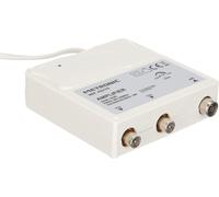 Amplificateur intérieur avec réglage du gain FM-UHF, gain réglable jusqu'à 30 dB, protection 4G, prises TV, diamètre 9,52 mm, couleur : blanc