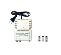 Amplificateur Intérieur UHF - OPTEX - 1 entrée 2 sorties - Gain 25dB - Couleur Blanc - 3 Adaptateurs TV