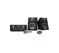 Amplificateur karaoké USB/SD/FM 160W + Enceintes compactes 2x100W + Micro silver