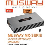 Amplificateur mono Musway ONE2000 1 canal classe D 2000 W RMS avec télécomman...