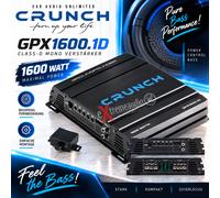 Crunch - Amplificateur mono numérique GPX-1600.1D - Classe D 1600 watts - avec télécommande