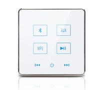 Amplificateur mural Bluetooth pour home cinéma avec prise en charge USB et carte TF (blanc)
