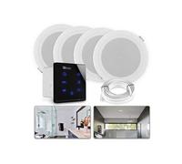 Power Dynamics Powerline A50B Pack Amplificateur Mural avec 4 Enceintes de Salle de Bain - 160 Watts