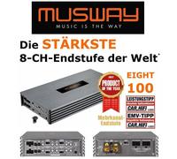 AMPLIFICATEUR MUSWAY HUIT100 8 CANAUX CLASSE D 1440W avec télécommande...