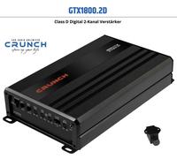 Crunch Amplificateur numérique GTX1800.2D – Classe D 2 canaux 1800 W max Gravity Mini compact