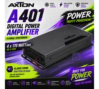Axton Amplificateur numérique A401 – 4 x 100 watts (4 canaux)