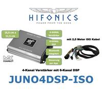 Amplificateur numérique 4 canaux Hifonics JUNO IV-DSP-ISO 6 canaux DSP + câbl...