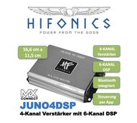 HiFonics JUNO4DSP - Amplificateur 4 canaux avec DSP 6 canaux