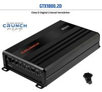 Crunch Amplificateur numérique GTX1800.2D – Classe D 2 canaux 1800 W max Gravity Mini compact