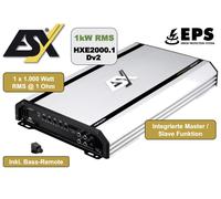 Amplificateur numérique ESX HXE2000.1 Dv2 1 canal monobloc 1000 watt...