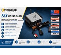 Amplificateur numérique ESX QS-TWO-BT-ISO 2 canaux Plug + Play Nano avec...