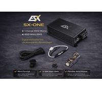 Amplificateur numérique ESX SX-ONE 1 canal MINI mono avec télécommande de niv...