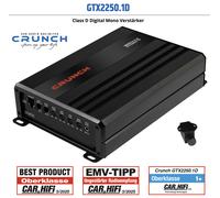 Amplificateur Crunch GTX2250.1D Digital Mono 1 canal 2250 watts avec télécomm...