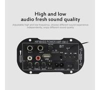 Amplificateur Numérique Mono Bluetooth Pour Voiture, 5 Pouces 12v 220v Double Usage 4110b-369, Double Micro Avec Bt, Électronique De Voiture