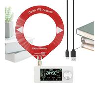 Amplificateur radio FM pour maison - Batterie 800 mA - Écran HD LSB USB AM - Écran IPS de 4,8 cm - Avec antenne - Pour karaoké, studio, extérieur, camion, voyage