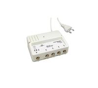 Metronic Amplificateur répartiteur antenne TV TNT 332175 – 28 dB 4 sorties F 470-790 MHz Blanc