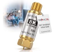 Amplificateur satellite 8K HD plaqué or TV Inline DVB-S2 DVB-T2