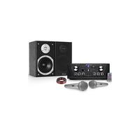 Amplificateur hi-fi Gefroy Amplificateur Skytronic karaoké USB/SD/FM 160W + 2 Enceintes HiFi 140W + 2 Micros silver