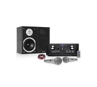 Amplificateur hi-fi Gefroy Amplificateur Skytronic karaoké USB/SD/FM 160W + 2 Enceintes HiFi 140W + 2 Micros silver
