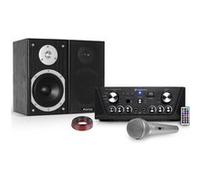 Amplificateur karaoké USB/SD/FM 160W + 2 Enceintes HiFi 140W + Micro silver