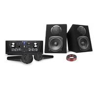 Amplificateur Skytronic karaoké USB/SD/FM 160W + Enceintes compactes 2x100W + 2 Micros G