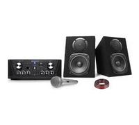 Amplificateur hi-fi SkyTronic Amplificateur karaoké USB/SD/FM 160W + Enceintes compactes 2x100W + Micro silver
