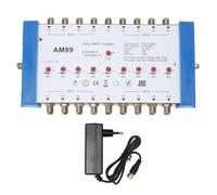 amplificateur SMaTV 9 voies, repartiteur TV satellite professionnel Plug and Play pour usage interieur, prise UE 100-240 V