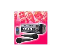 Amplificateur Soirée Karaoke 50W - Stéréo - USB/BLUETOOTH/SD/ RADIO FM + Télécommande + 2 Micros